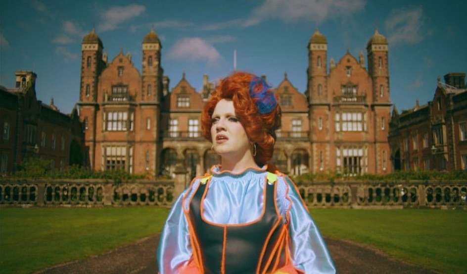 CMAT for Stay For Something music video. Styled and wearing an outfit by Oran O'Reilly. Directed by James Slater